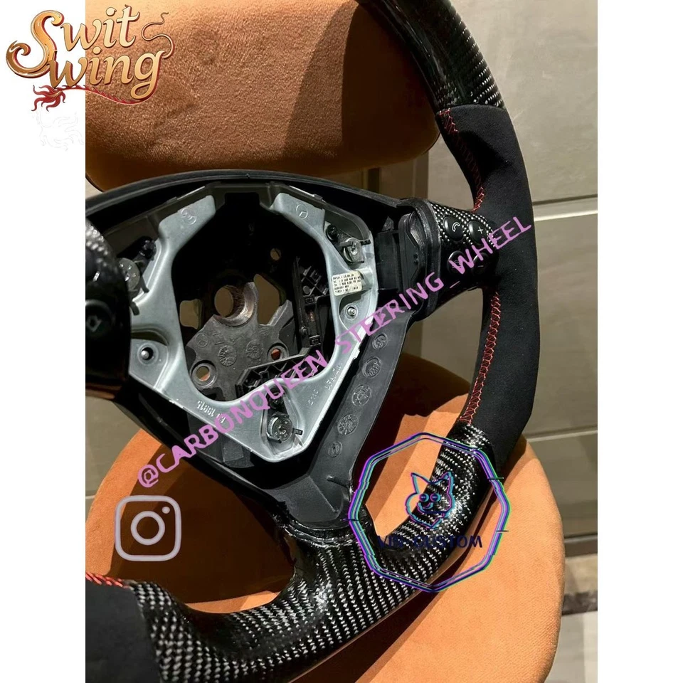 Volante fibra carbono mercedes-benz clase a160/a180 con mandos Foto 3 de 4