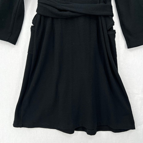 DIANE VON FURSTENBERG Wool Knit Wrap Dress Womens 6 Black Safari Cargo Utility - Picture 18 of 18