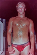 Handsome Man Muscular beefcake gay interest  original 35mm Negative Ed5