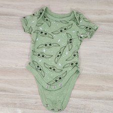 Star Wars Baby Yoda 0-3 Months One Piece Short Sleeve Green