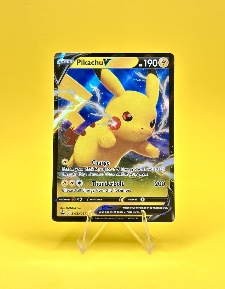 Pikachu V SWSH061 SWSH: Sword & Shield Promo Holo Pokemon Card NM