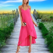 NWT Lulus S pink high low maxi dress $59 Retail