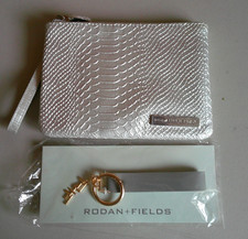 Lot Rodan And Fields Cosmetic Bag Silver Clut...
