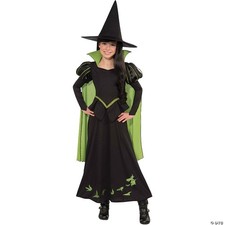 GIRL'S WIZARD OF OZ - WICKED WITCH COST - Halloween Costume Dress Up Party Outf
