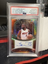 2020-21 Panini Select Dwyane Wade #SG-DWD Tie-Dye /25 Auto PSA 10