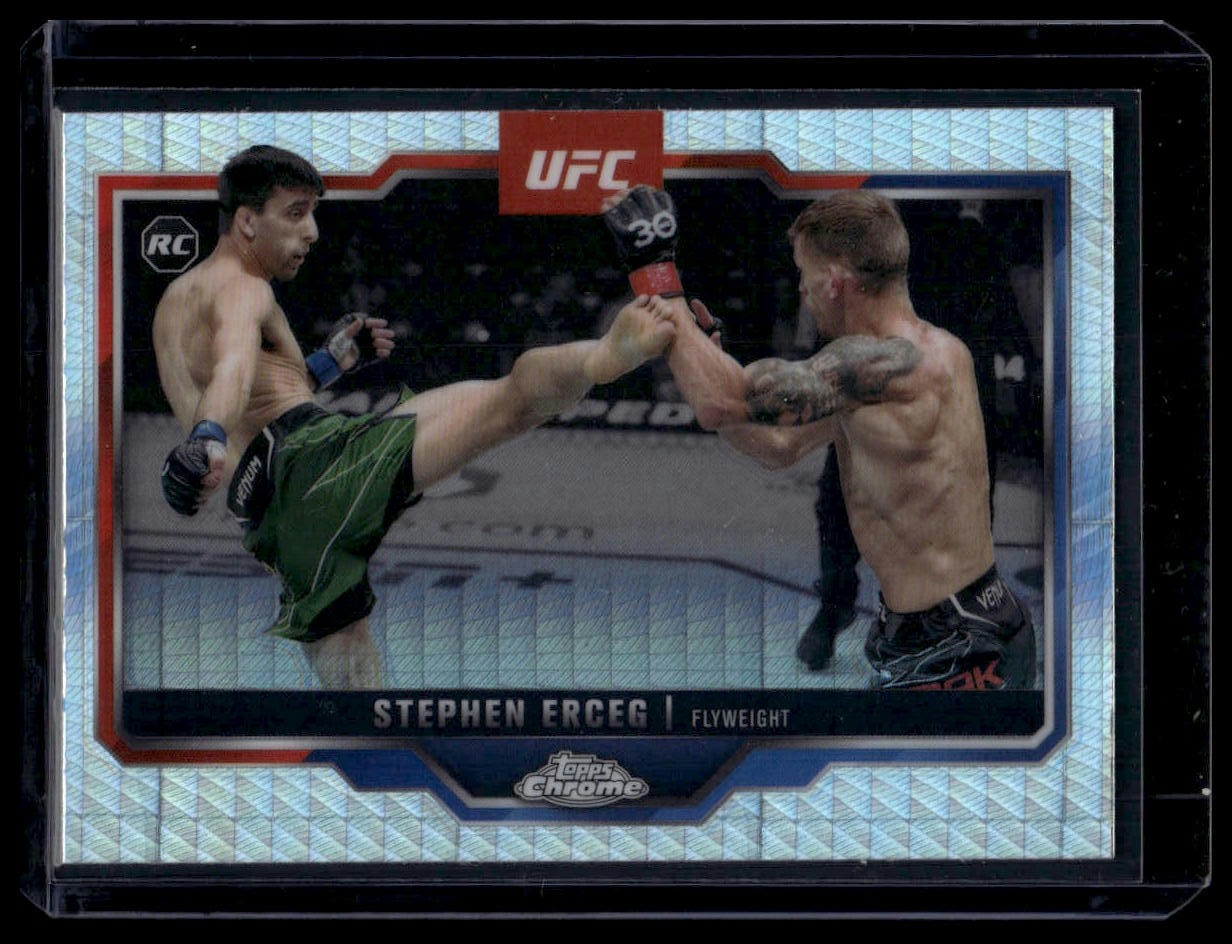 2025 Topps Chrome UFC #63 Steve Erceg Prism Refractor RC