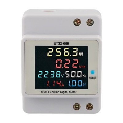 Kilowattstundenmeter Einzelphase Monitor PC Feuerschutzmittel Spannungsbereich