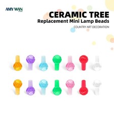100 Replacement Ceramic Christmas Tree Twist Light Bulbs and Star Toppers