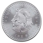2 oz .999 Fine Silver Aztec Mayan Calendar 2 oz Silver Round