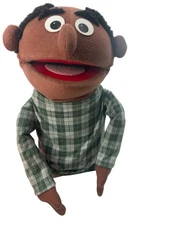 Puppet Productions Half Body Hand Old Man Dad Puppet Green Shirt Fast Shipping