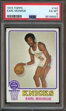 1973 Topps #142 Earl Monroe *PSA 6 (EX-MT) *New York Knicks *HOF