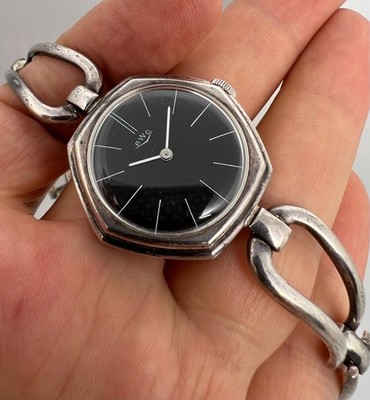 VINTAGE BWC LADIES  SWISS MADE WATCH  SOLID 925 SILVER