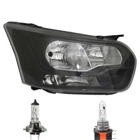Scheinwerfer Links Schwarz H7/H15 FüR Ford Transit Bus Inkl. Osram Lampen