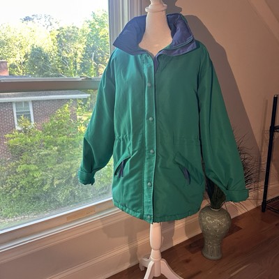 CABELA'S  Snap & Full Zip Up Green Ski Jacket Women's Size Large No Hood Goose D