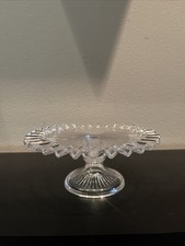 Vintage Early American Pressed Glass Small Cake Stand (EAPG) 1950s