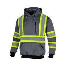 VENDACE High Visibility Hoodie for Men ANSI Class 3 Reflective Safety Hi Vis ...
