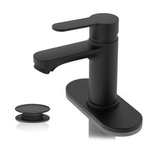 Bathroom Faucet, Single Handle Matte Black Sink Faucet for 1 or 3 Hole Instal...