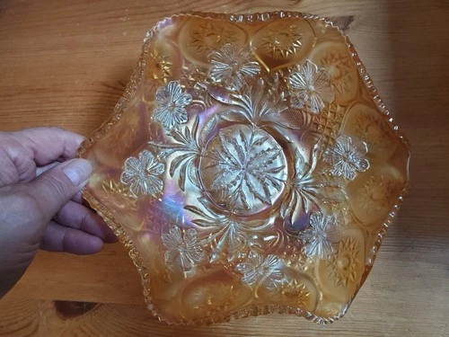 Carnival Glass Millersburg Marigold Primrose Bowl