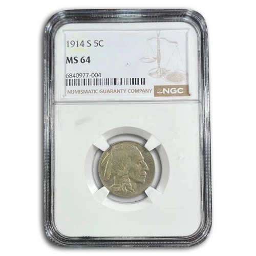 1914-S Buffalo Nickel MS-64 NGC