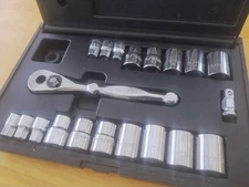 Vintage NOS O-RATCHET 20 pc  PASS THROUGH SOCKET SET Metric & SAE 34759 USA made