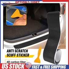 Carbon Fiber Rear Trunk Bumper Guard Accessories Decal Sticker Moulding Trim1-5X