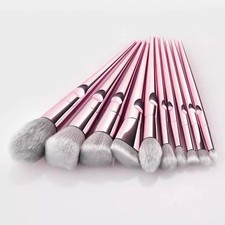 10 pcs makeup brush set with case, soft makeu...