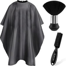Hair Cutting Barber Cape for Men Women Kids with Neck Duster Brush and Barber Br