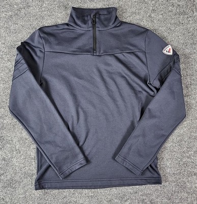 Rossignol Half Zip Pullover Sweatshirt Mens Medium Navy Blue Made in Italy Ski
