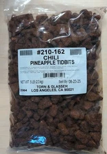 Chili Dried Pineapple Tidbits - 5Lb Bag L.A. Exp. 8/2025 