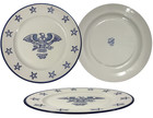 OBO🍽️🦅 SET of 3 METLOX POPPYTRAIL EAGLE PROVINCIAL CERAMIC CHOP SERVING PLATES — photo 7