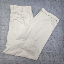 Bills Khakis Pants Mens 34x30 Pleated Cuffed Chino 100% Cotton Made In USA M1P