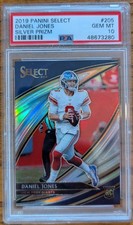 2019 Select Field Level Silver Prizm Daniel Jones ROOKIE RC #205 PSA 10 GEM MINT