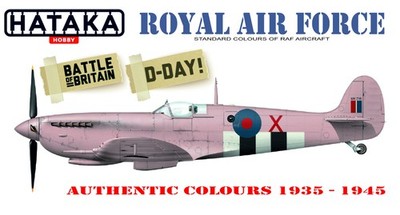 BRITISH ROYAL AIR FORCE AUTHENTIC COLORS 1935-1945 - 17ml HATAKA ACRYLFARBEN