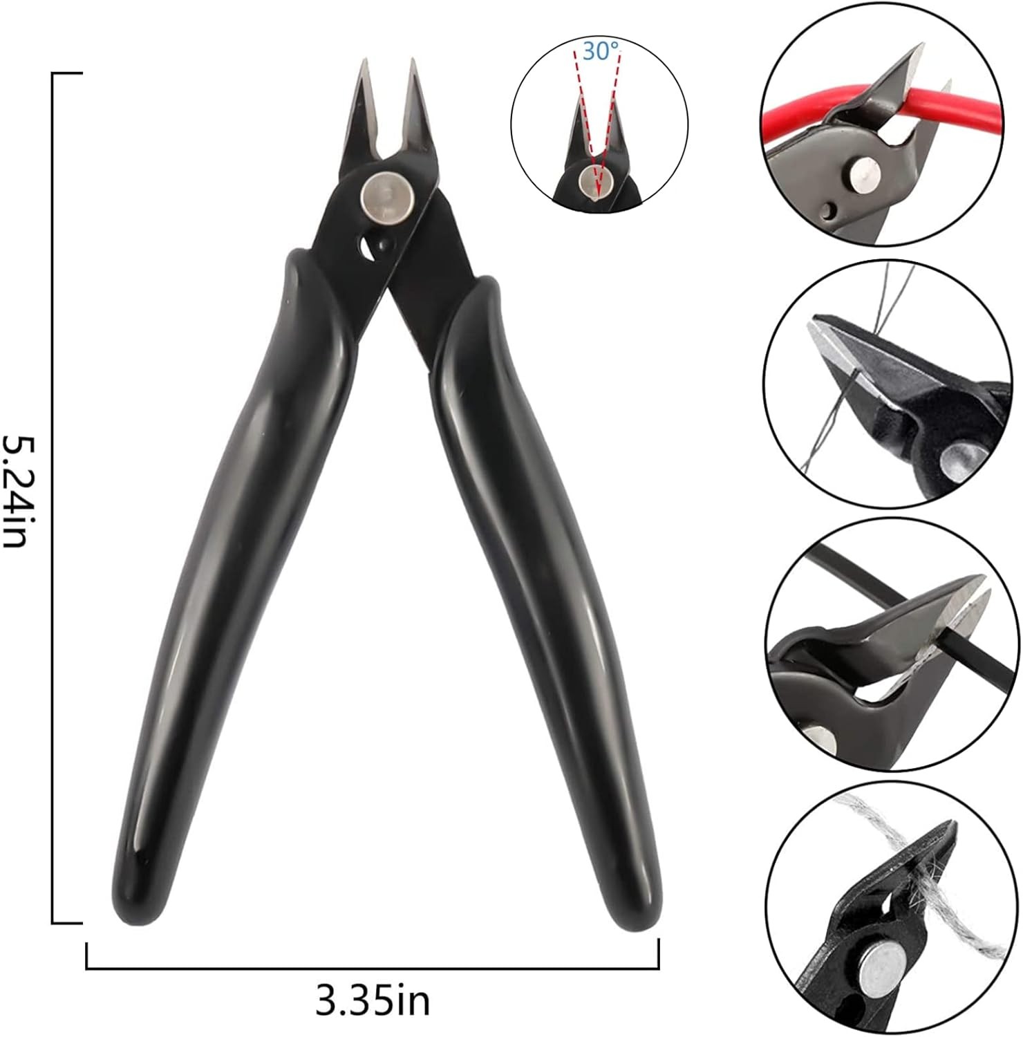 5 Inch Flush Cutter 10 Pack Wire Cutters Diagonal Cutting Pliers for Electronic