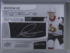 2018-19 Upper Deck Engrained Rookie Signature Shots 105/249 Max Lajoie Auto a2v