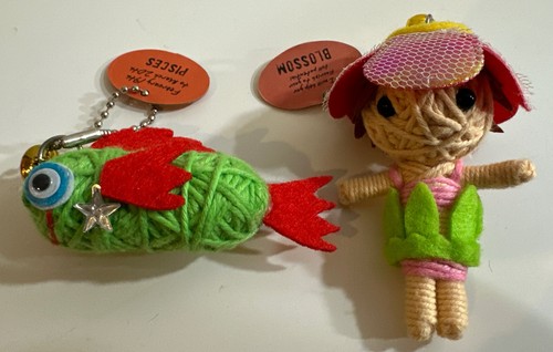 Watchover Voodoo doll keychain LOT Destined for Greatness Blossom & Pisces FISH