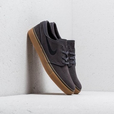 nike sb janoski suede thunder grey & gum skate shoes