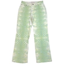 Roberto Cavalli S/S 2000 Green Zebra Print Jeans