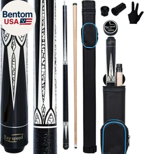 Pool Cue Stick Low Deflection Shaft Billiard Cue Stick with Hard Case 19-20 Oz P