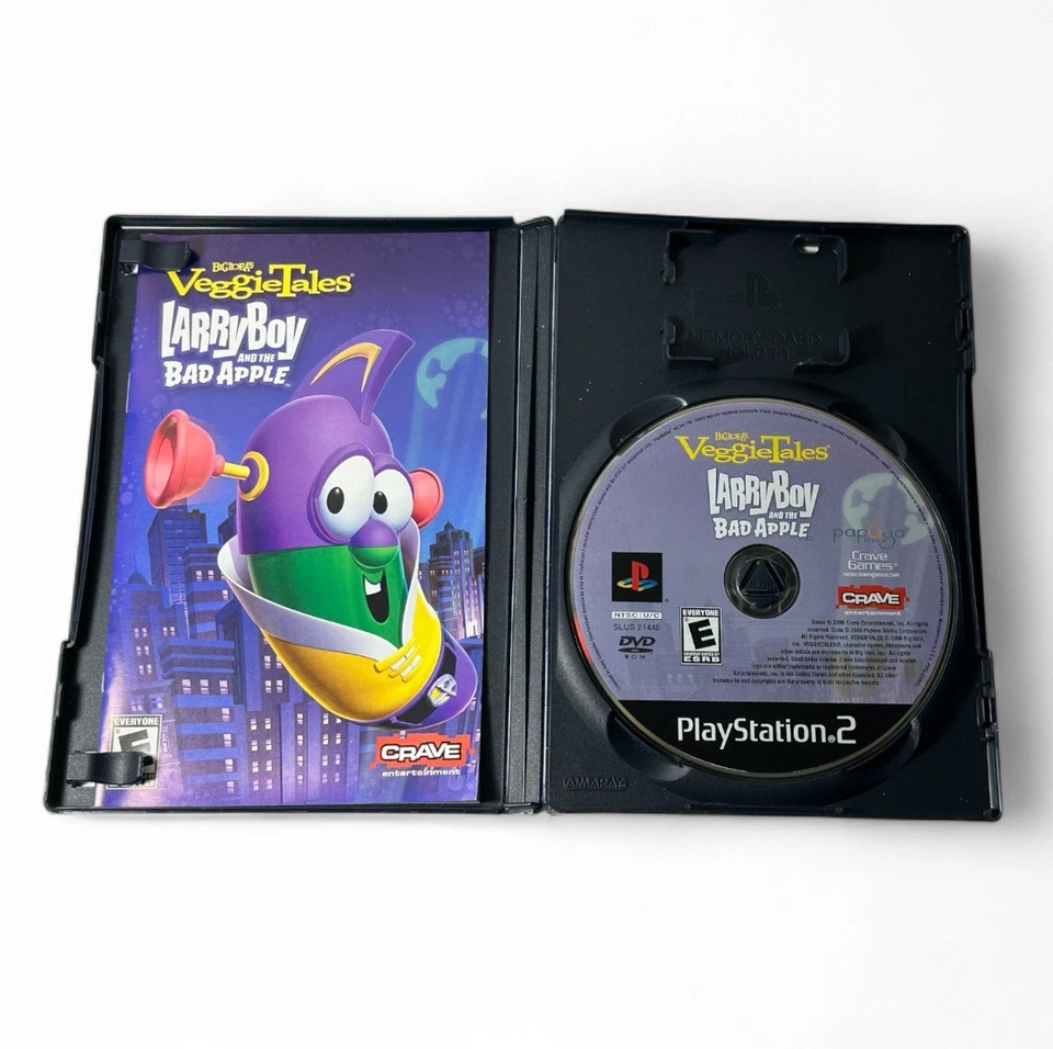 Veggie Tales: LarryBoy and the Bad Apple (PlayStation 2, PS2) Complete CIB - Image 2 of 3