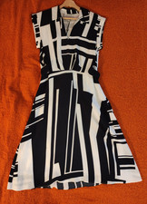HOBBS BNWT rrp £139, Tahlia dress, navy ivory, belt, short sleeve, uk 10