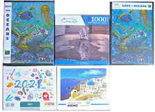 Lot of 5 NEW 500  1000 Piece Jigsaw Puzzles, Factory Sealed, Animals, Ocean