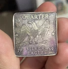 1969 Walla Walla Washington Foster Eagle 1/4 Troy Oz .999 Fine Silver Bar: Toned