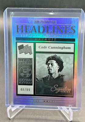 2025/26 Panini Signature Series Headlines CADE CUNNINGHAM Silver 48/99 #11