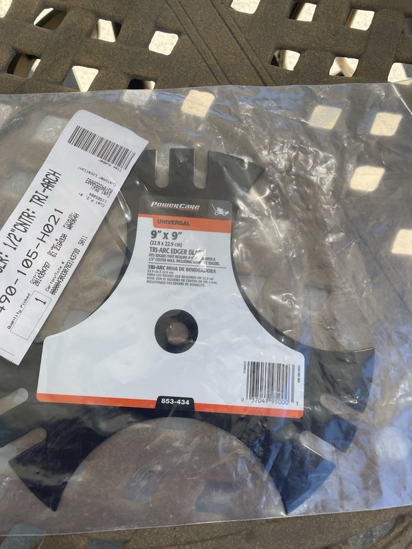 PowerCare Universal 9x9 Tri-arc Edger Blade New