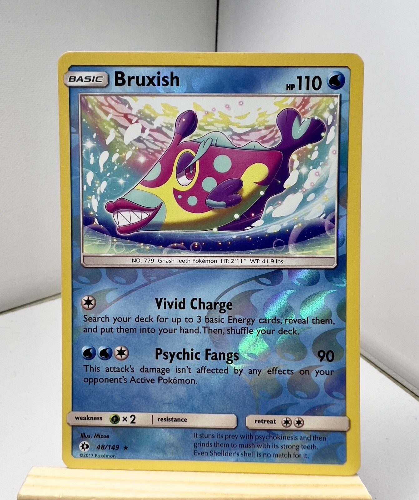 Pokémon Bruxish Reverse Holo 48/149 Sun & Moon Base Set – TCG – NM/M 2017
