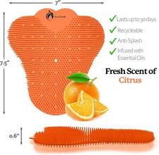 Premium Large Urinal Screen Deodorizer 10 Pack Citrus Scent