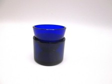 Eye Wash Cup Cobalt Blue Glass 2 piece base cup and top cup collectible glass