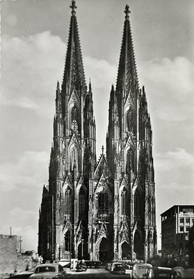 Postcard Cologne Cathedral 1950s