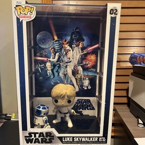 Funko Pop! Movie Poster with Case: Star Wars - Luke Skywalker With R2-D2 #02